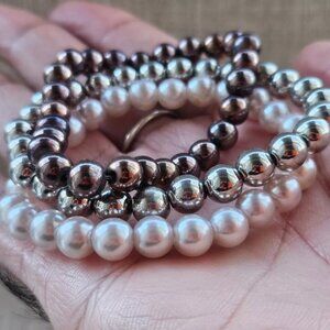 Fashion Brqacelet Lot of 3 Wrist Bands Plastic Beads Stretched Jewelry New